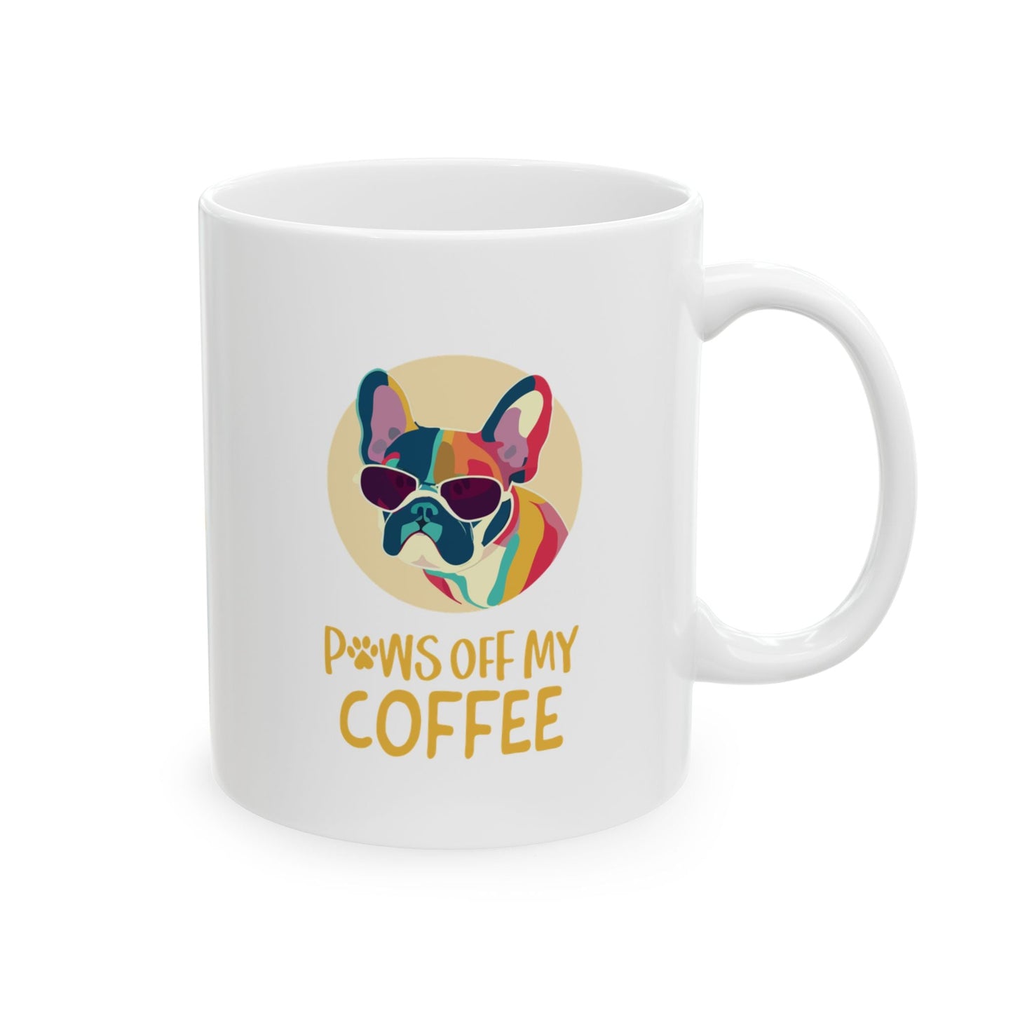 French bulldog won't let go of my coffee - Ceramic Mug
